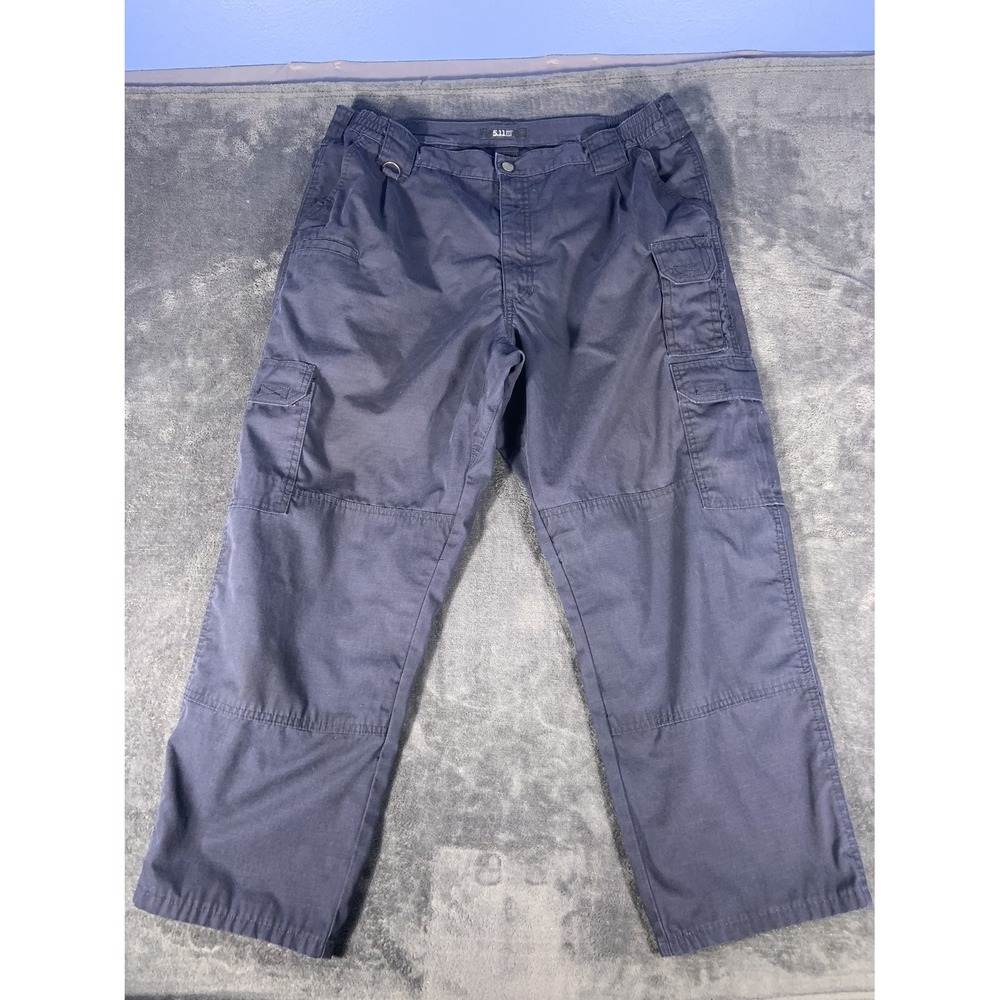 5.11 Tactical Pant Mens 40x30 Navy Blue Cotton Canvas Cargo Work Utility Pants